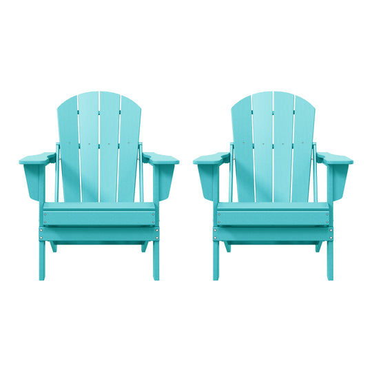 Malibu Westintrends 2 piece set outdoor folding Poly Adirondack chair