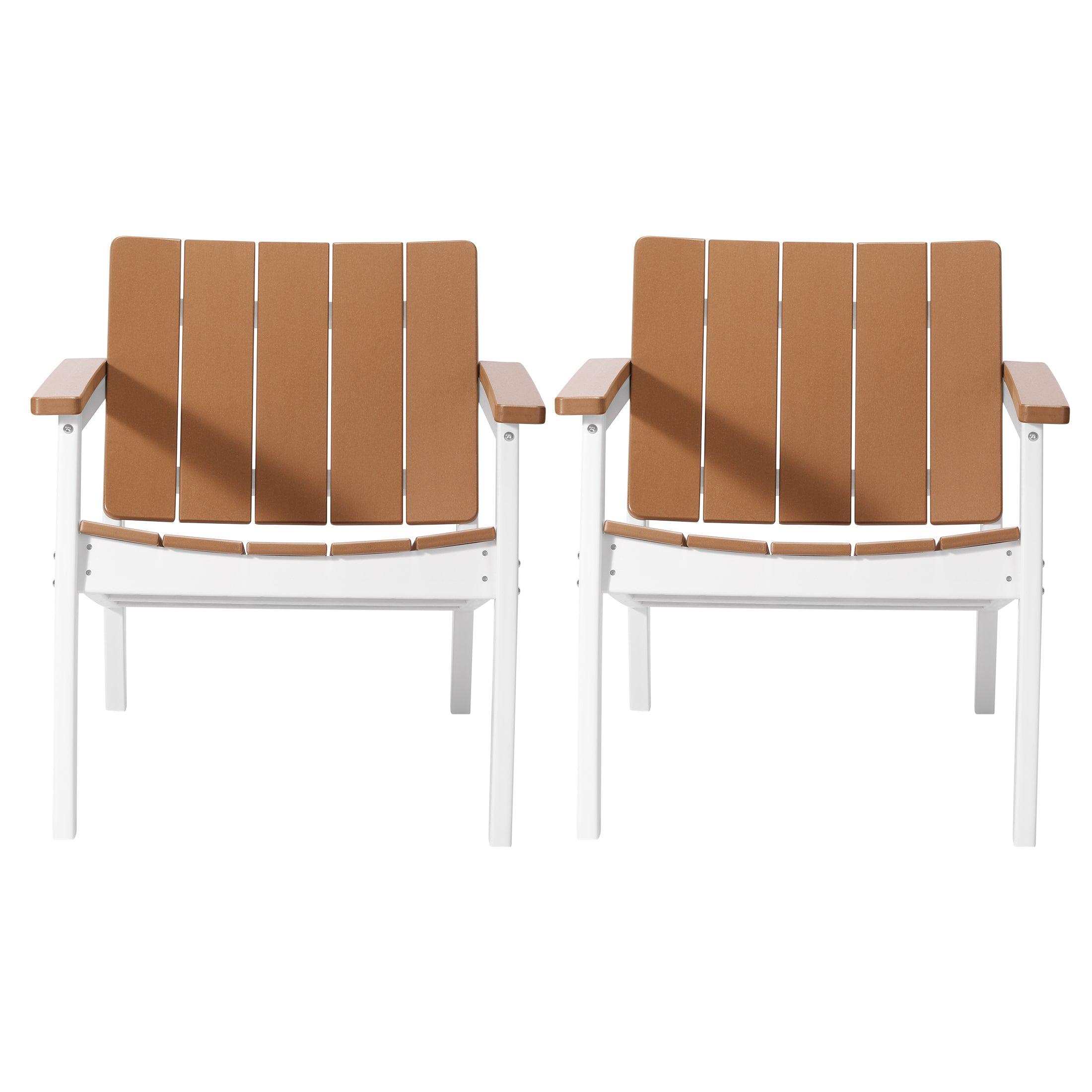 Pacifica Outdoor HDPE Modern Patio Club Armchairs (Set of 2)