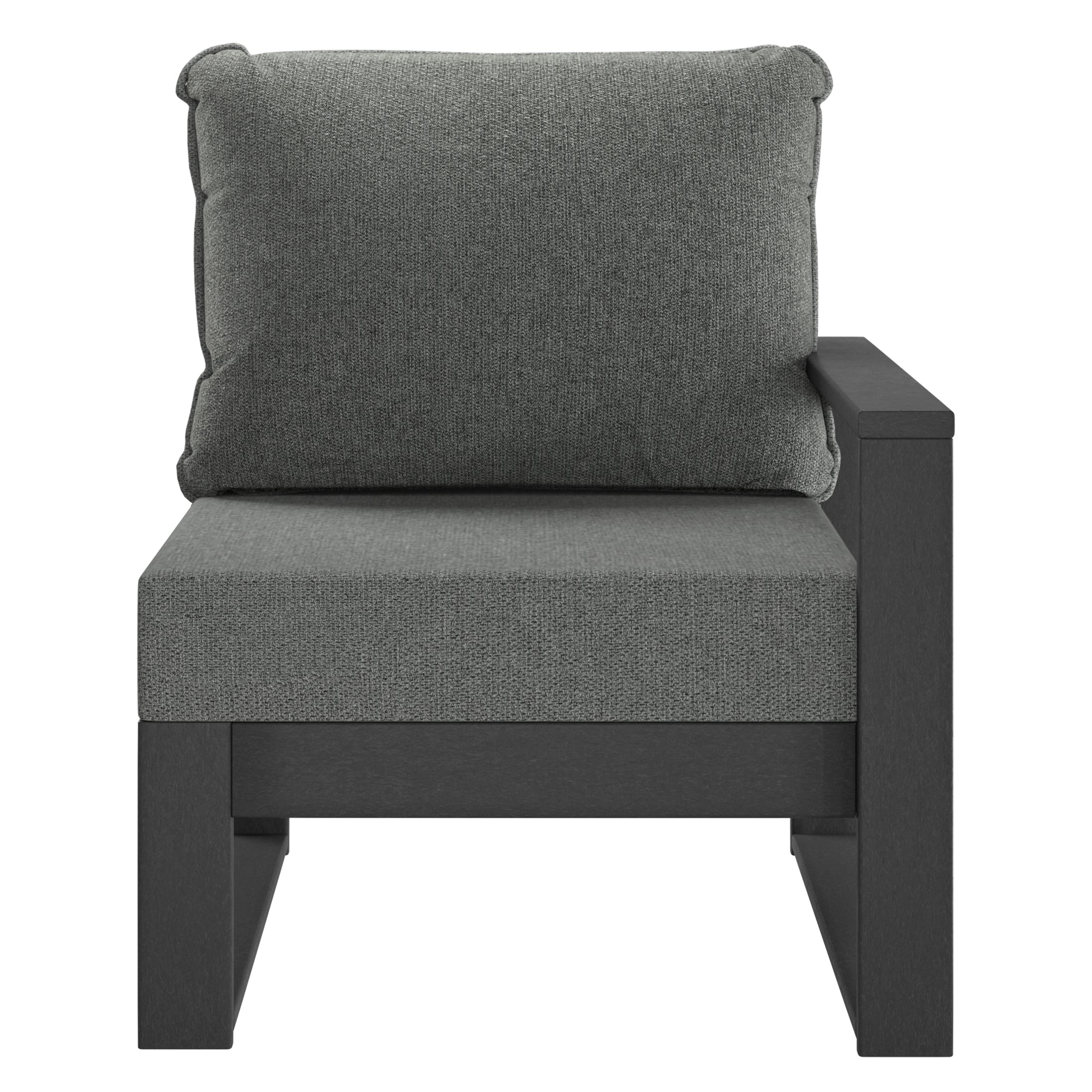 Montara Outdoor Patio HDPE Right Arm Facing Sectional Corner Chair with Patio Cushions