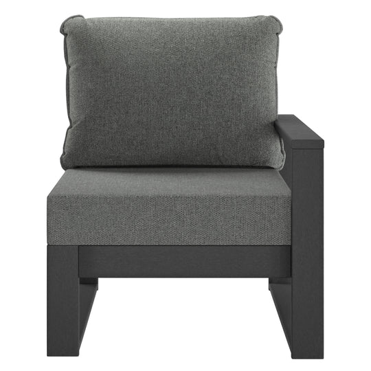 Outdoor Patio HDPE Right Arm Facing Sectional Corner Chair with Patio Cushions