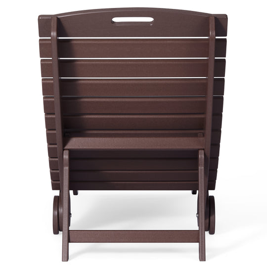 Outdoor HDPE In-Pool Patio Chaise Lounge Chair With Wheels