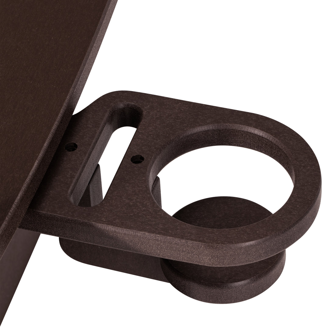 St. Augustine 4ft Outdoor HDPE Poly Farmhouse Hanging Porch Swing With Cup Holders