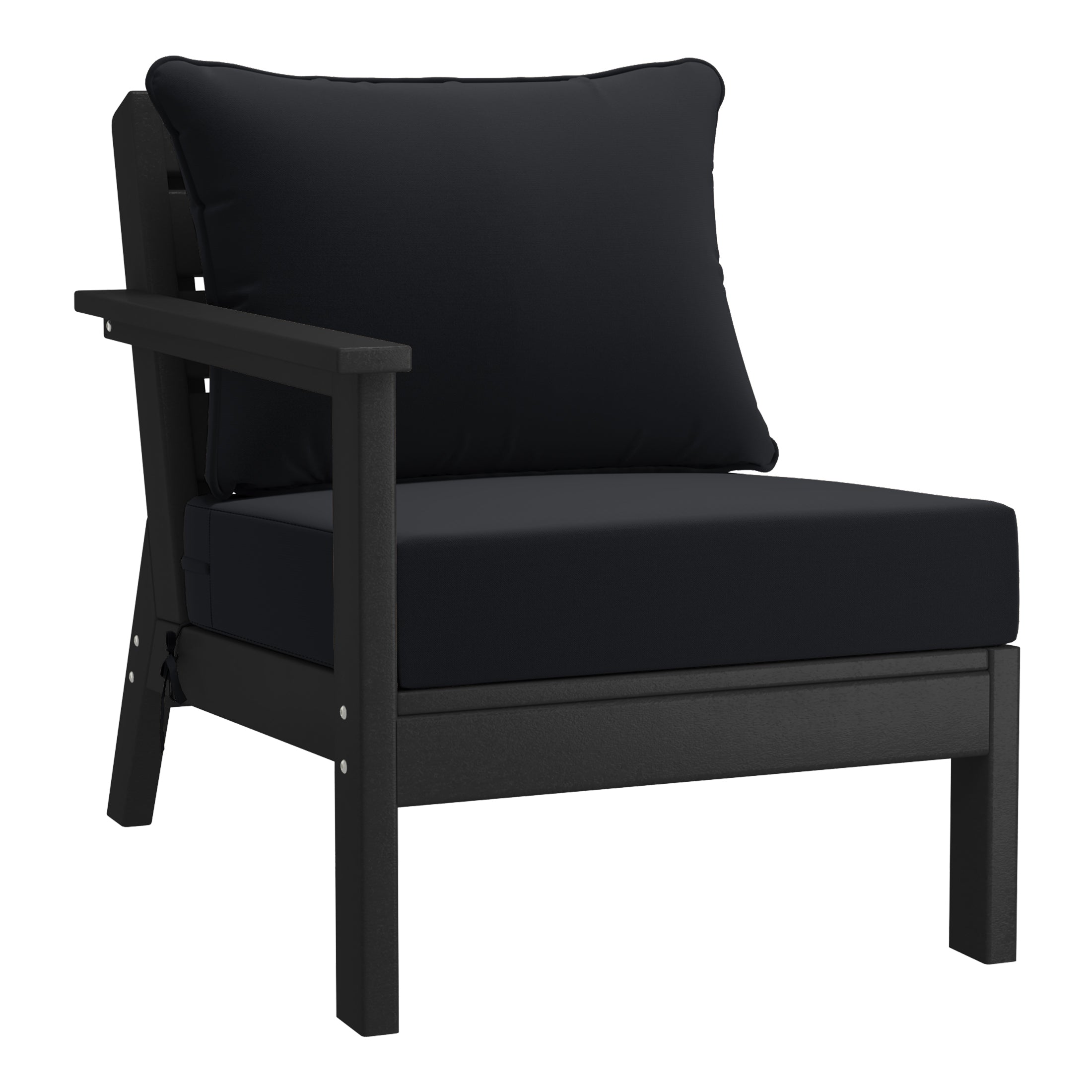 Avalon Outdoor Patio HDPE Sectional Sofa with Patio Cushions