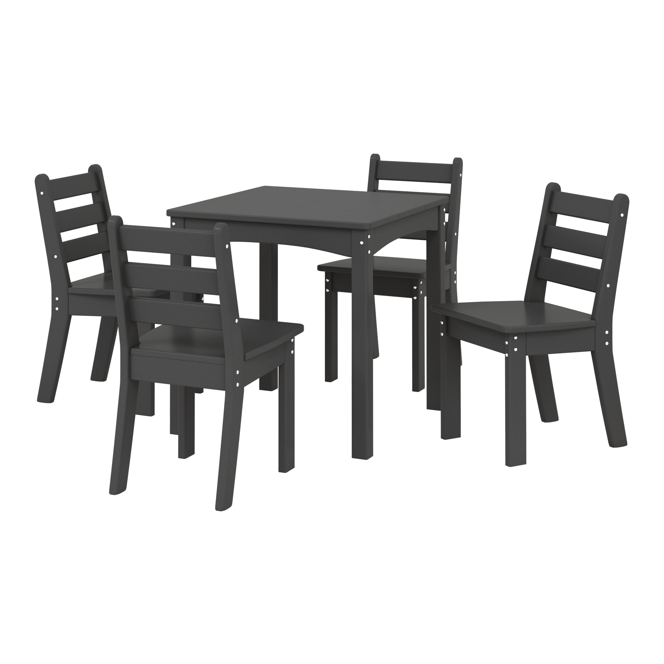 Treehouse Kids 5-Piece HDPE Dining Table and Chairs Set
