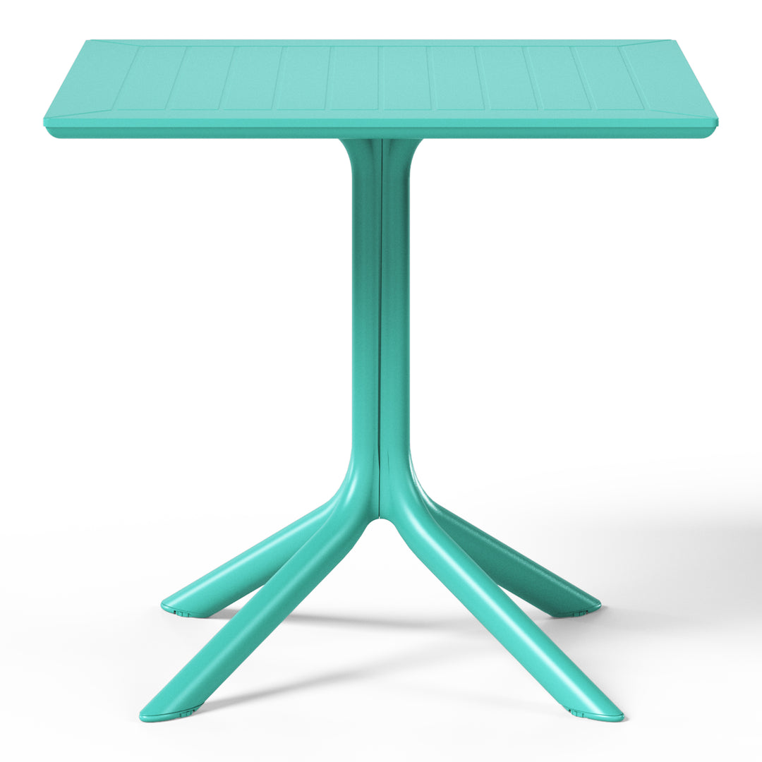 Playa 31.5" Square Outdoor Plastic Resin Patio Dining Table for 4