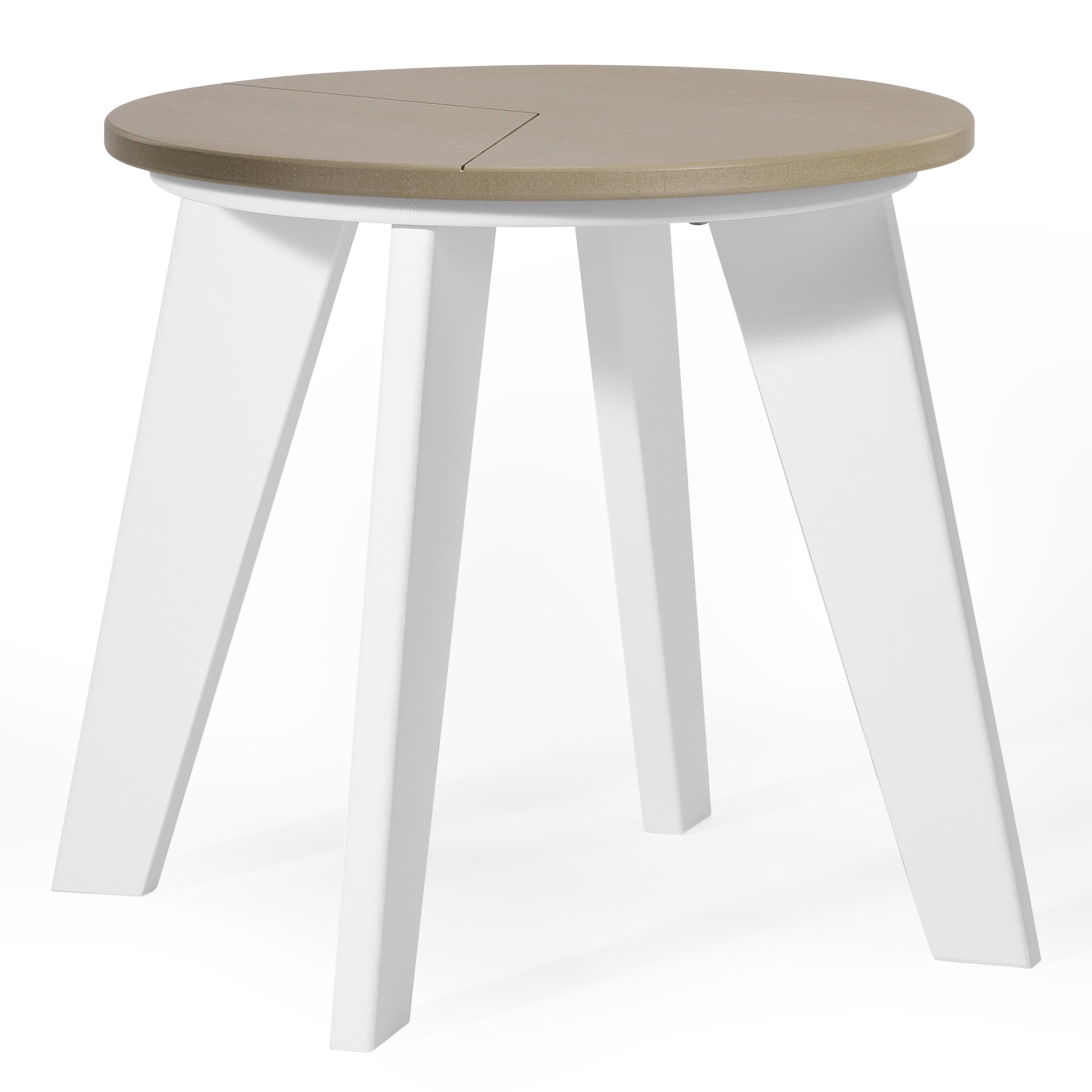Pacifica HDPE Plastic Outdoor Round Adirondack Patio Side Table