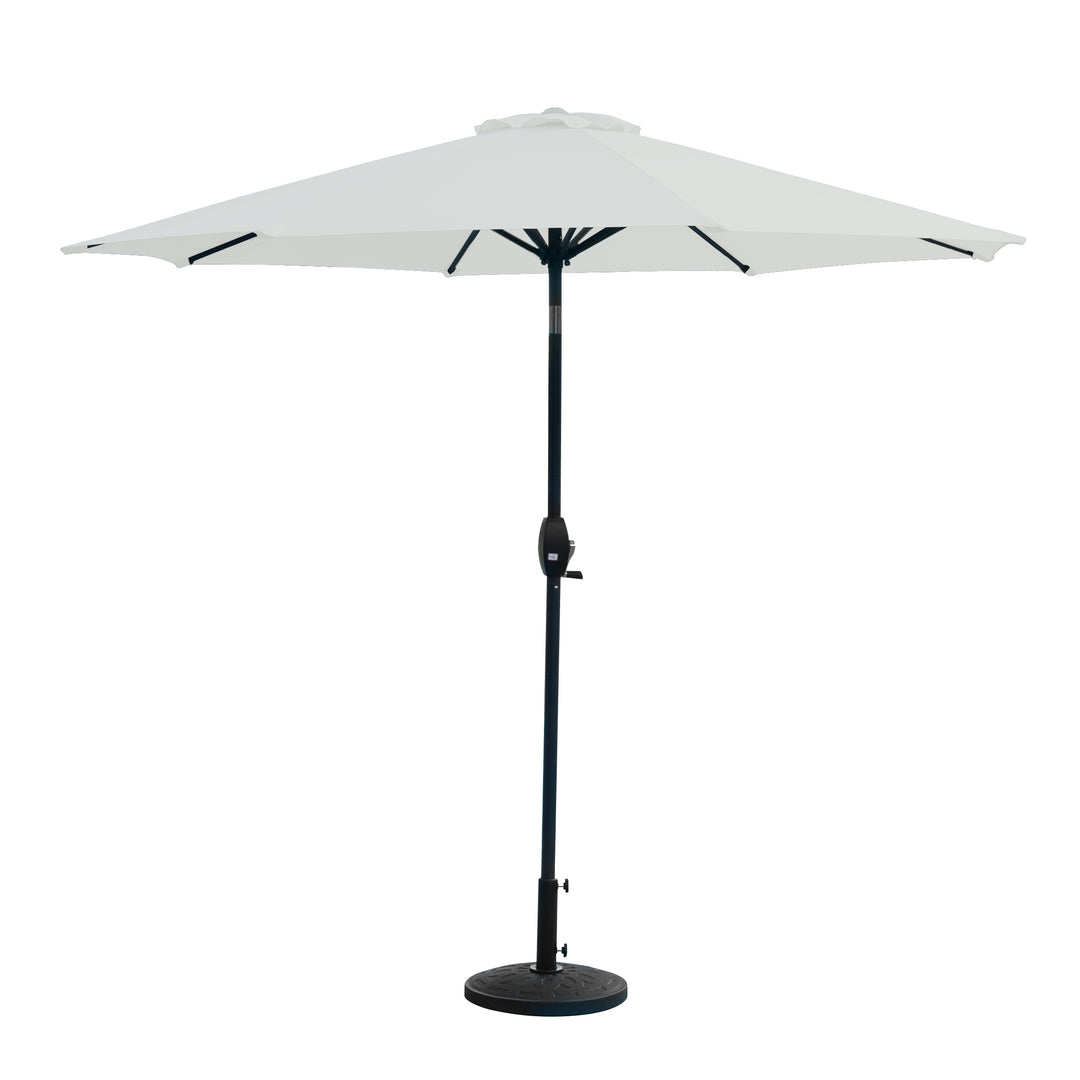 Paolo 9 ft. Market Crank and Tilt Patio Umbrella with Weight Base Kit