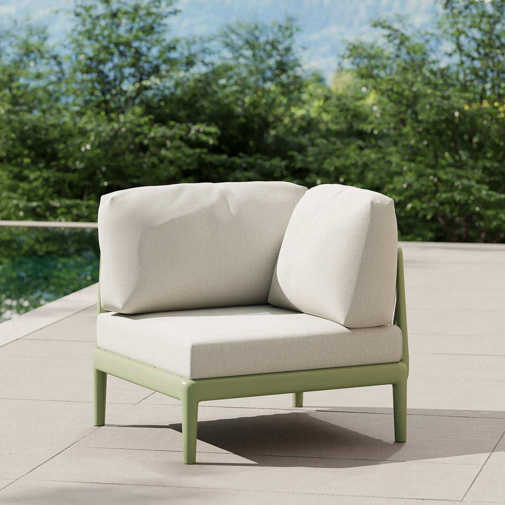 Playa Modern Outdoor Polypropylene Resin Deep Seating Sectional Corner Chair