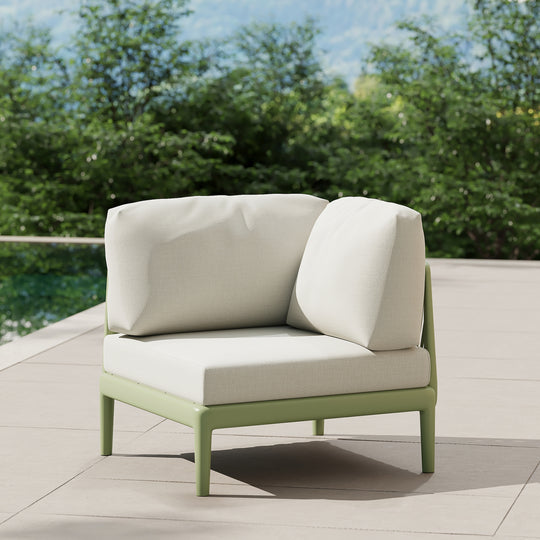 Playa Modern Outdoor Polypropylene Resin Deep Seating Sectional Corner Chair