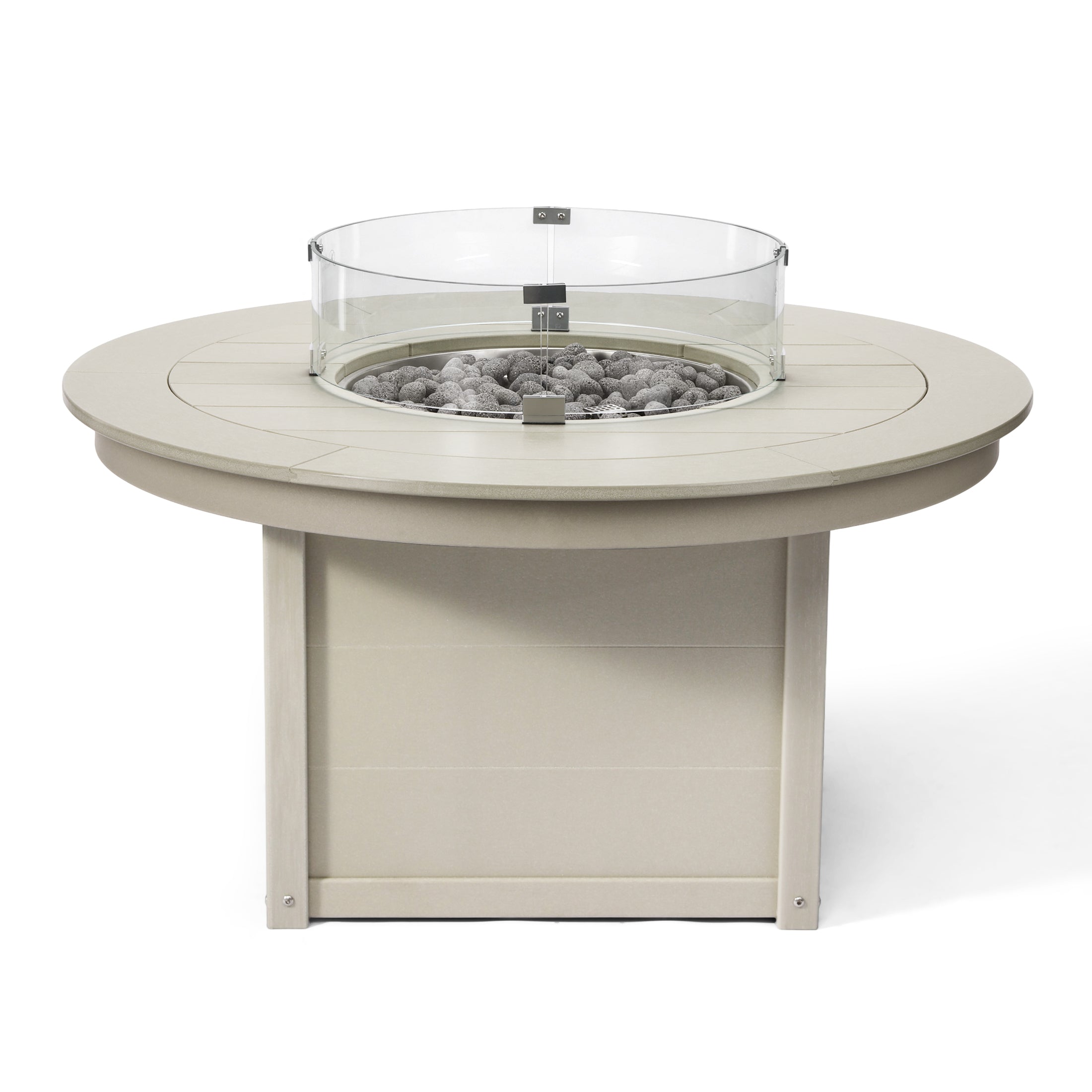 Helios 47" Modern Outdoor 55,000 BTU Patio Propane Round Fire Pit Table