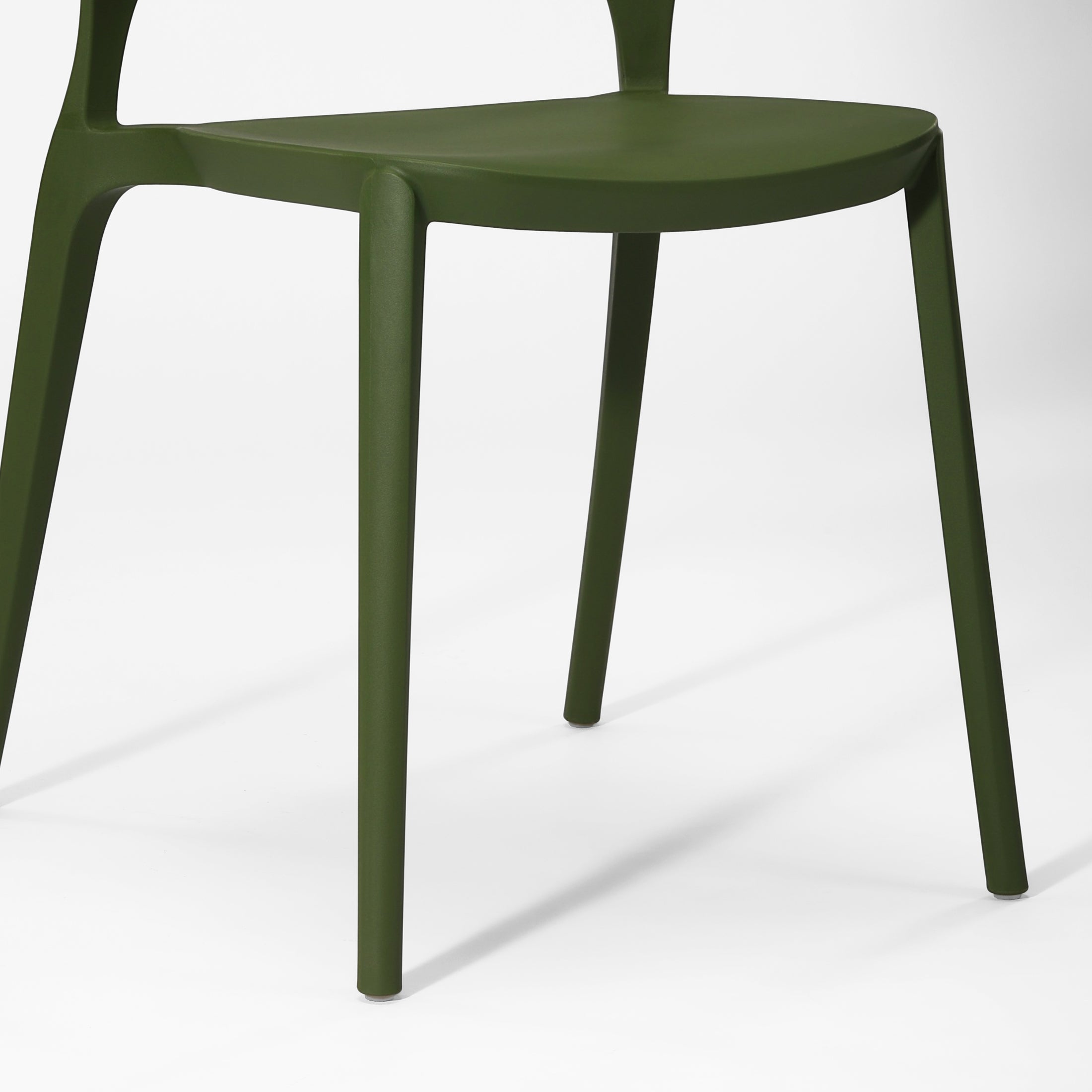 Playa Outdoor Modern Stackable Plastic Patio Dining Side Chairs (Set of 2)