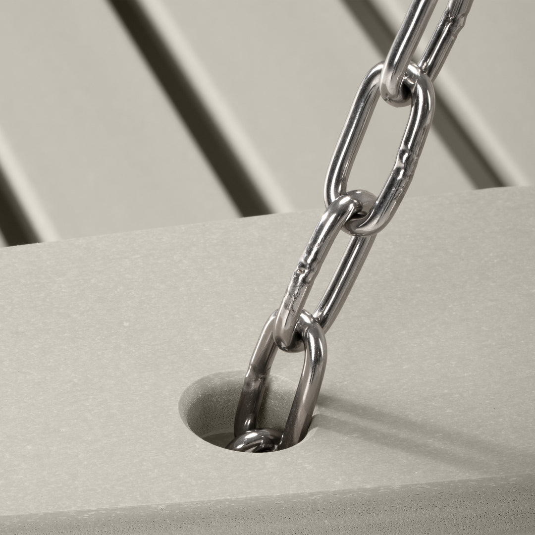 St. Augustine 4ft Outdoor HDPE Poly Farmhouse Hanging Porch Swing With Cup Holders