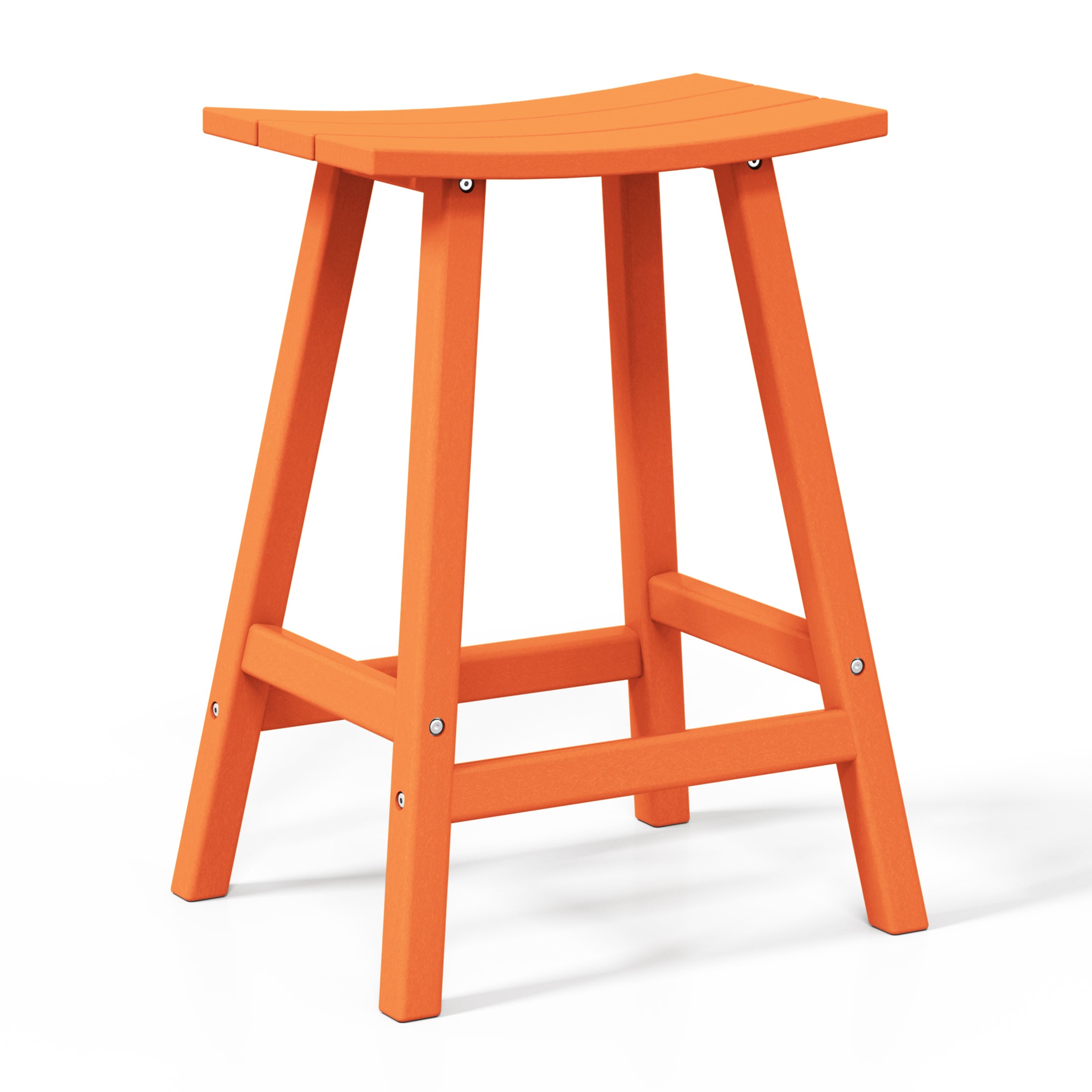 Malibu 24" HDPE Outdoor Patio Counter Height Bar Stools (Set of 3)