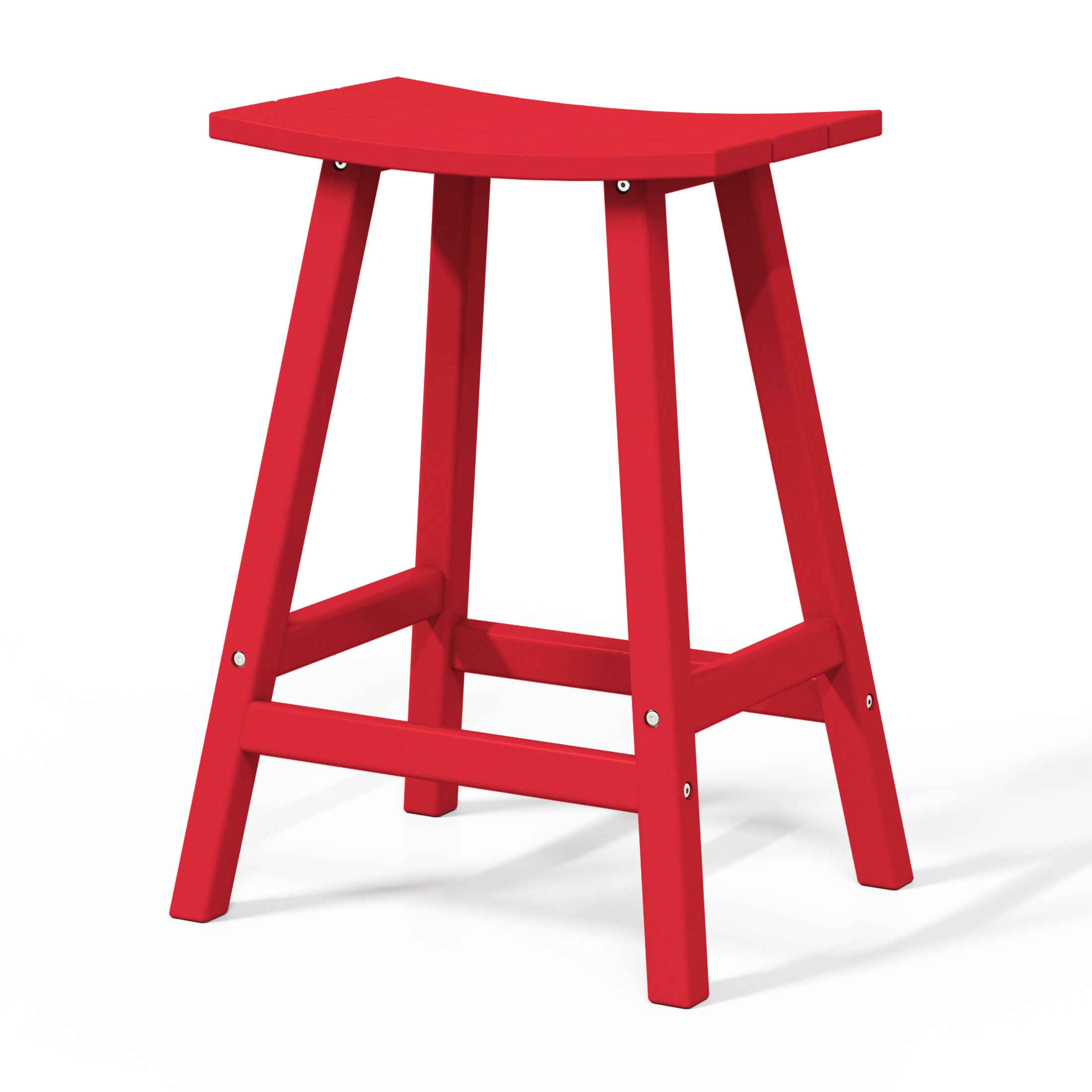 Malibu 24" HDPE Outdoor Patio Counter Height Bar Stools (Set of 2)