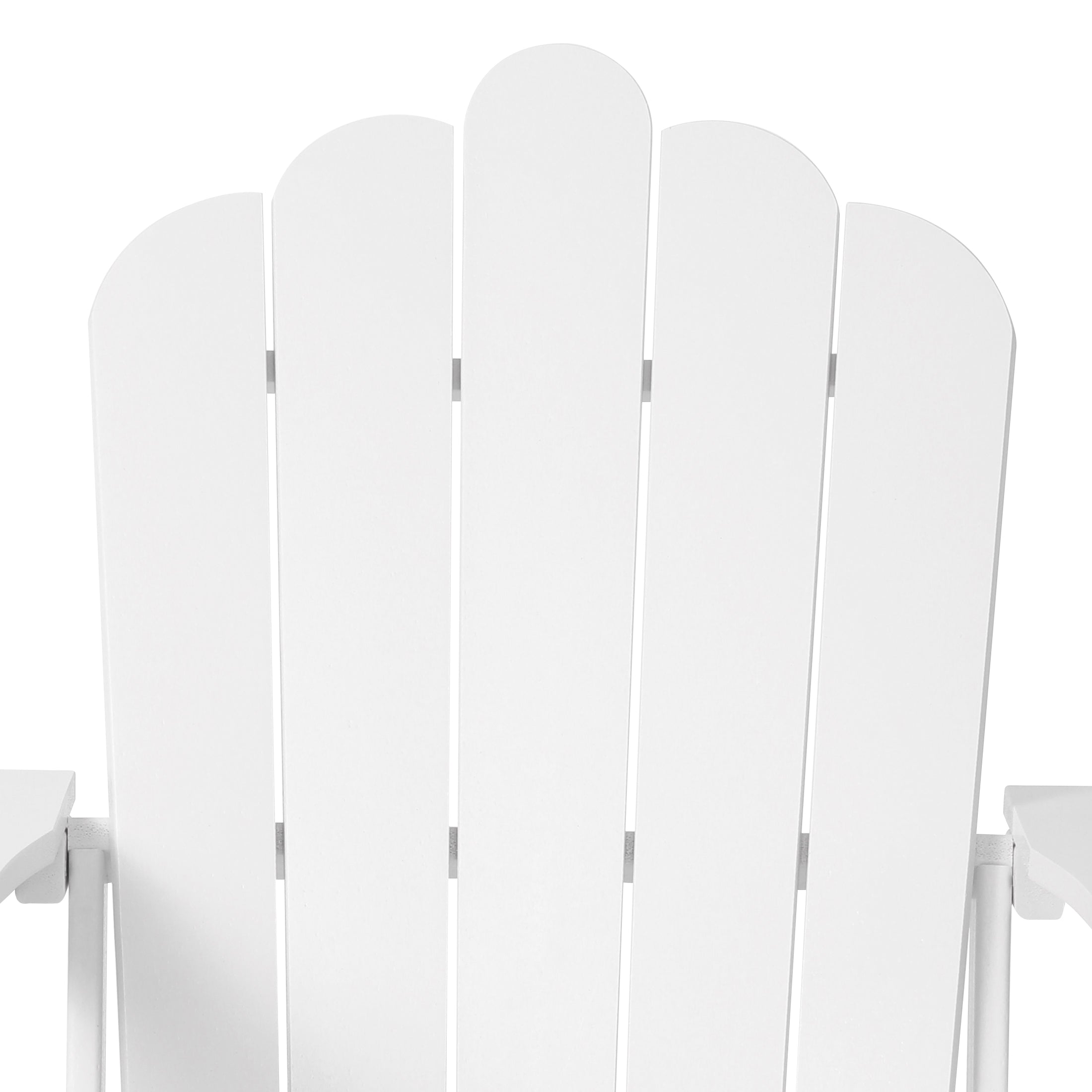 Highland 2-Piece Outdoor Patio HDPE Adirondack Chair With Ottoman and Cup Holder Set