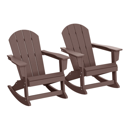 Malibu 2 piece set Outdoor / Patio Poly Adirondack rocking chairs ( 2 seater )