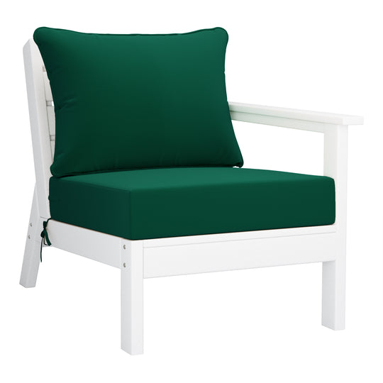 Avalon Outdoor Patio HDPE Sectional Sofa with Patio Cushions