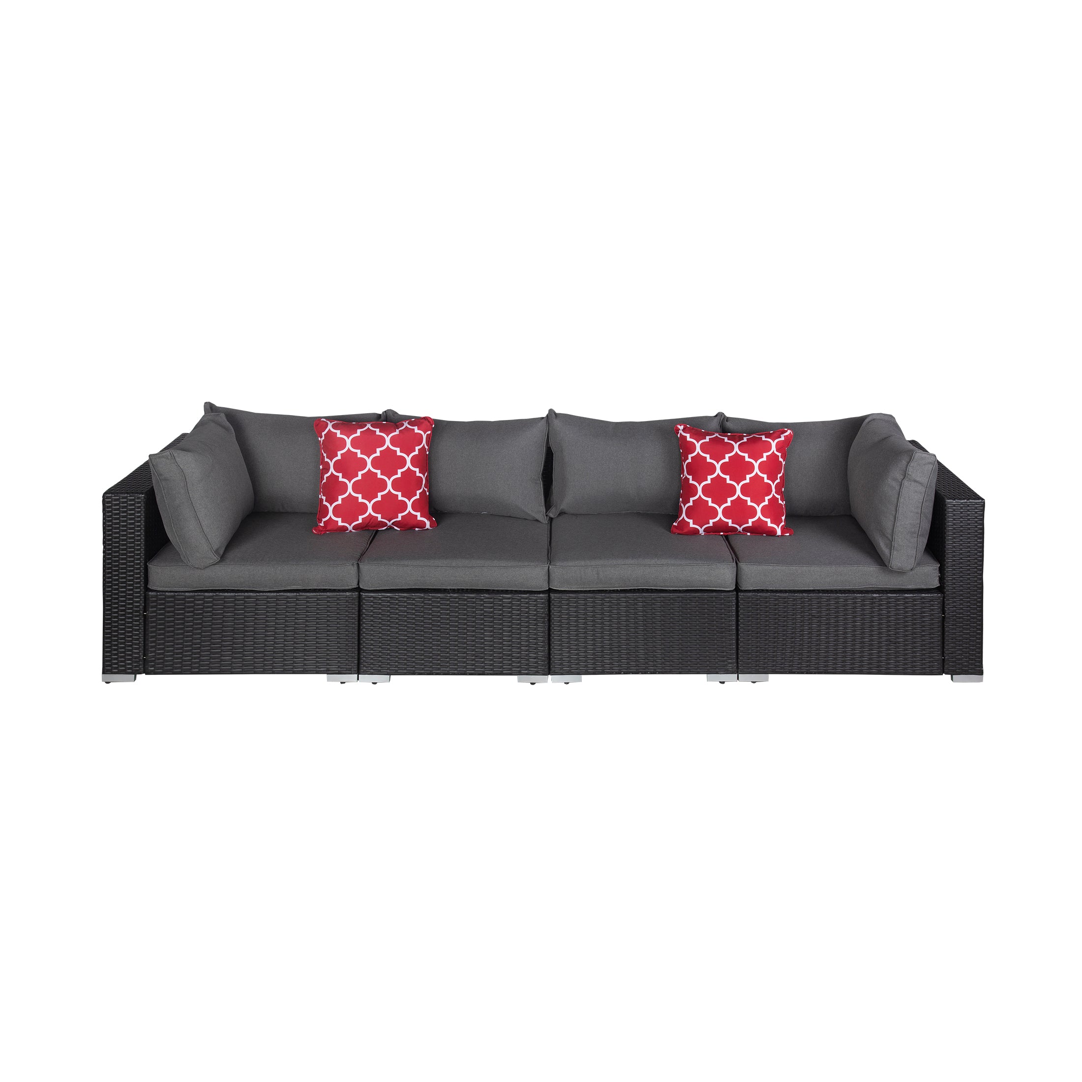 Irvine 4-Piece Outdoor Patio Rattan Wicker Sofa Set