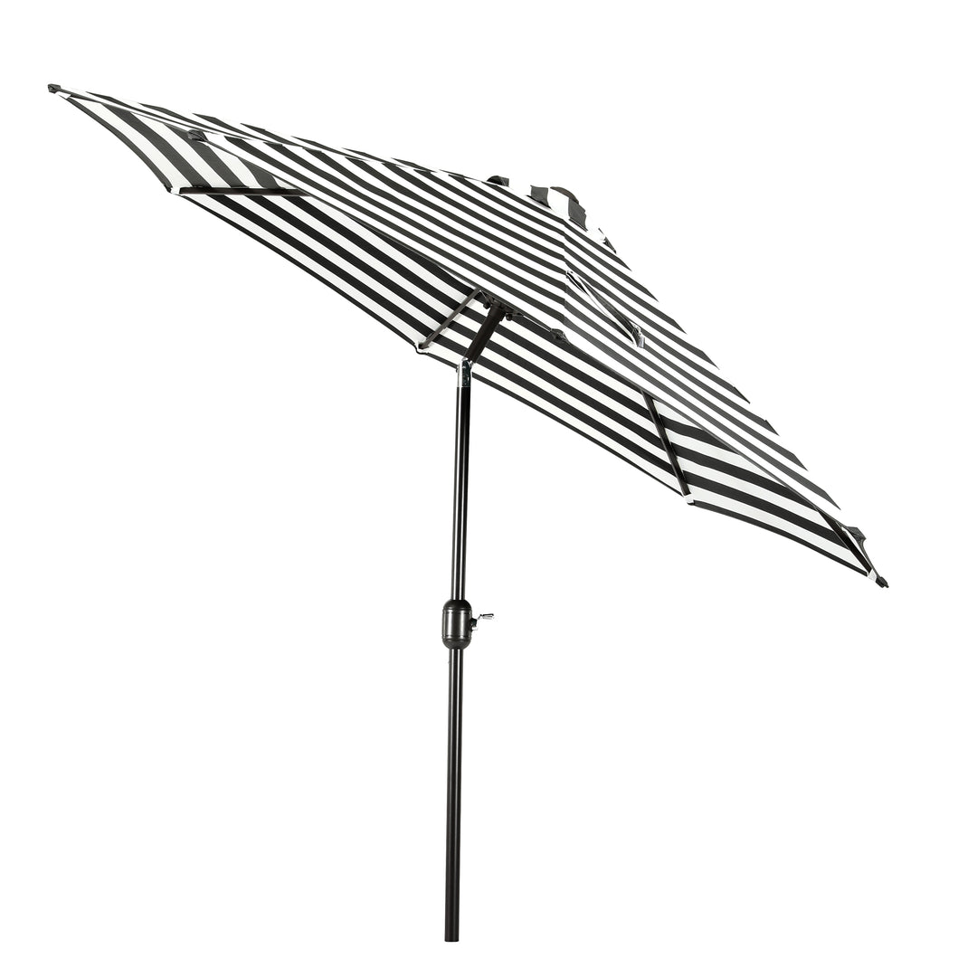 Paolo 9 ft. Patio Table Umbrella with Bronze color round free standing weight base kit