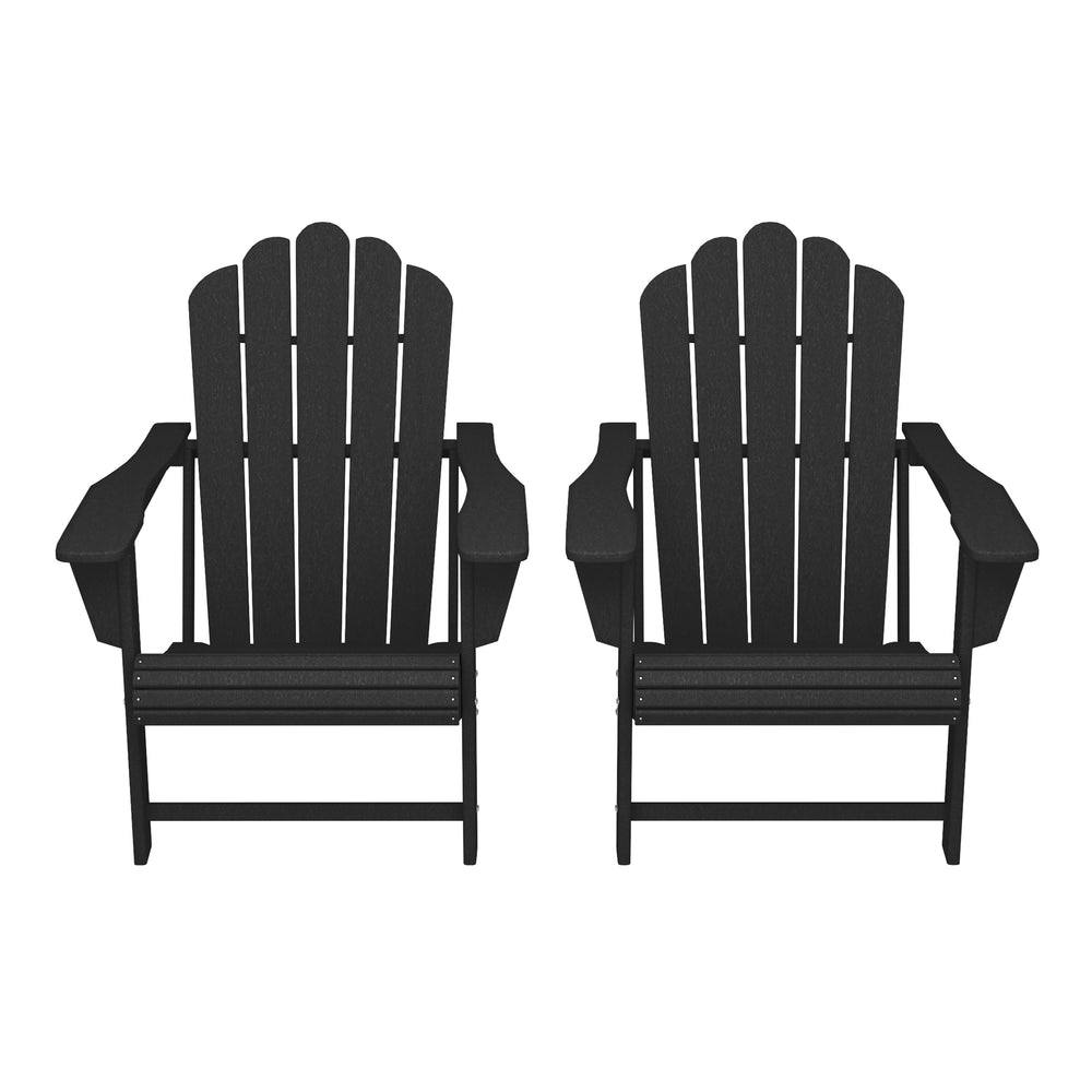 Highland Outdoor Patio HDPE Adirondack Chair With Cup Holder