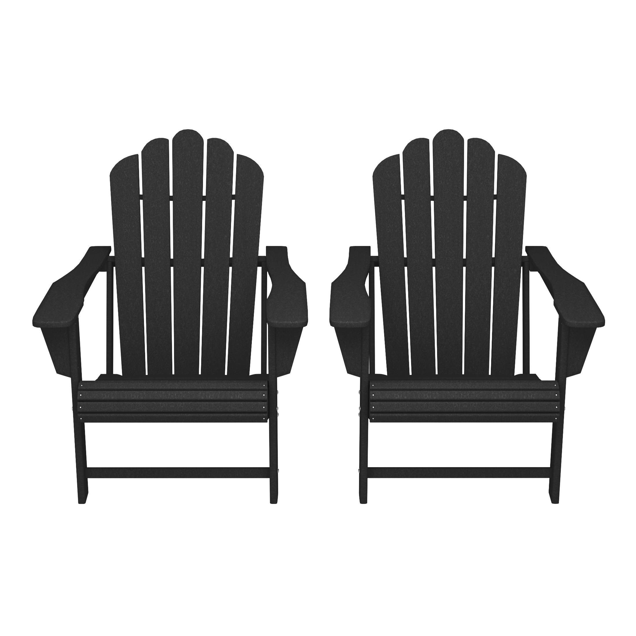 Highland Outdoor Patio HDPE Adirondack Chair With Cup Holder
