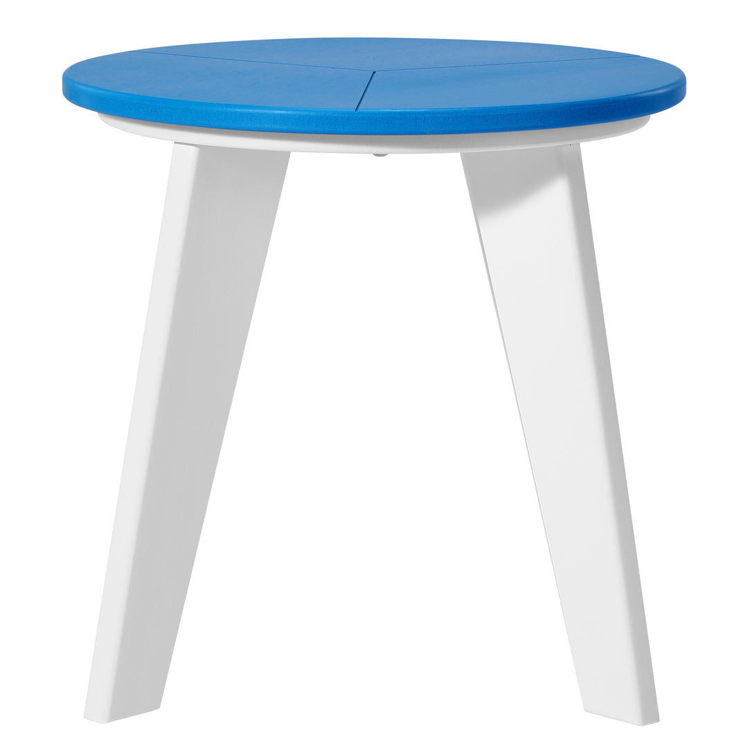 Pacifica HDPE Plastic Outdoor Round Adirondack Patio Side Table
