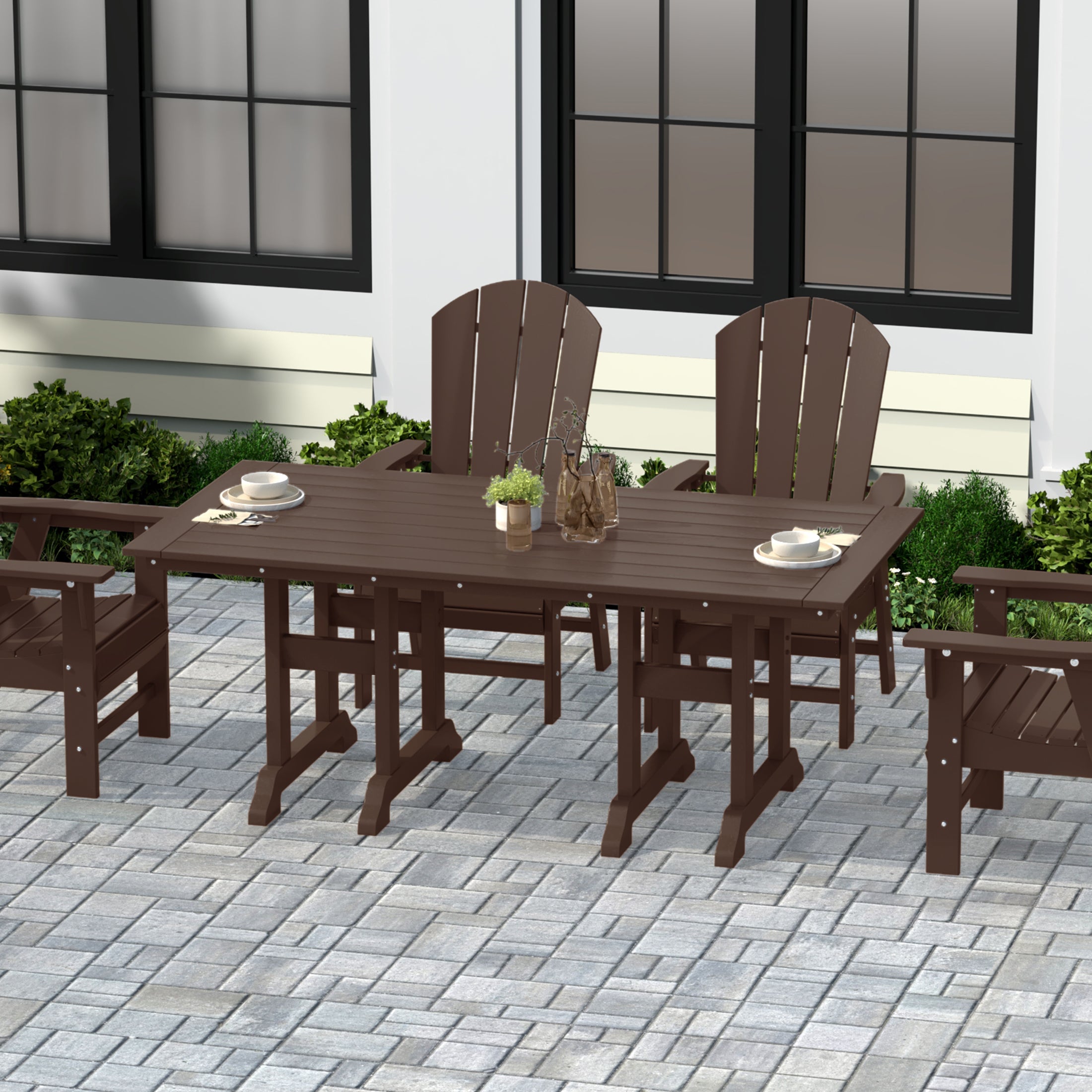 Malibu 71" Outdoor Patio Dining Table