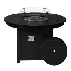 Helios 47" Modern Outdoor Patio Propane Gas Round Fire Pit Table