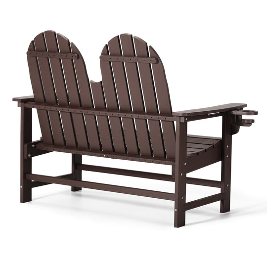 St. Augustine Outdoor Patio 49" HDPE Adirondack Garden Bench