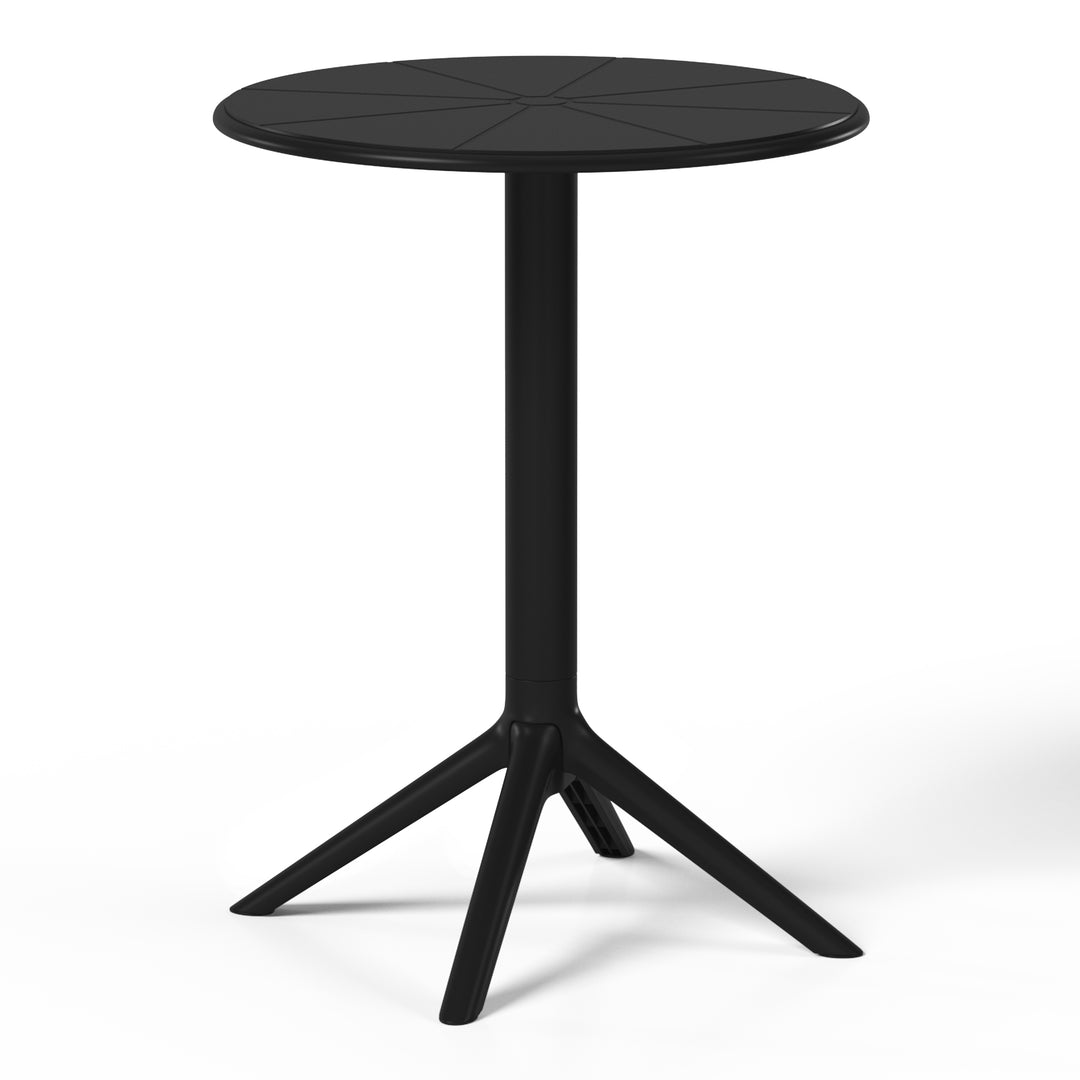 Playa 23.5" Outdoor Polypropylene Resin Round Patio Bistro Dining Table for 2