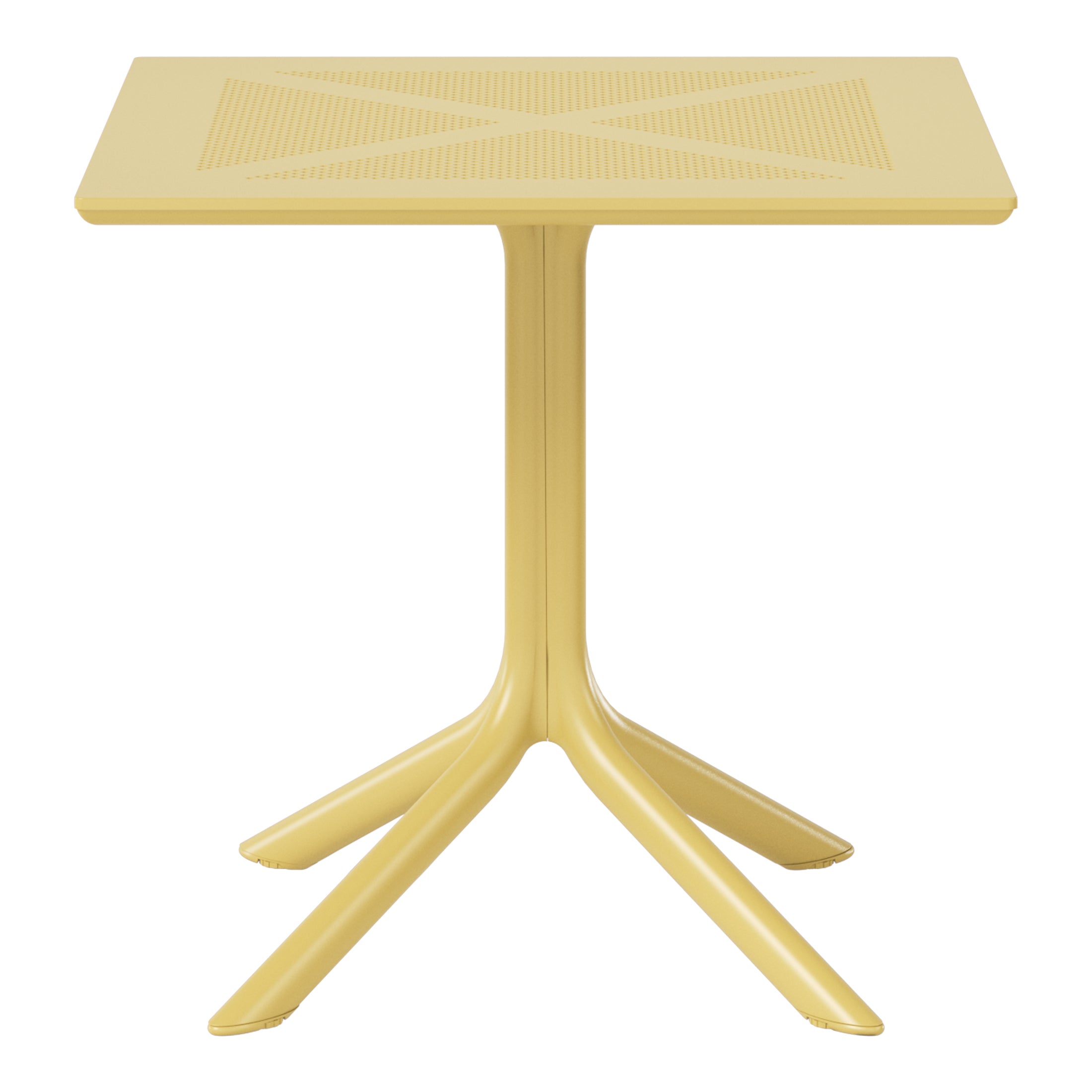Playa 31.5" Square Plastic Outdoor Patio Dining Table for 4