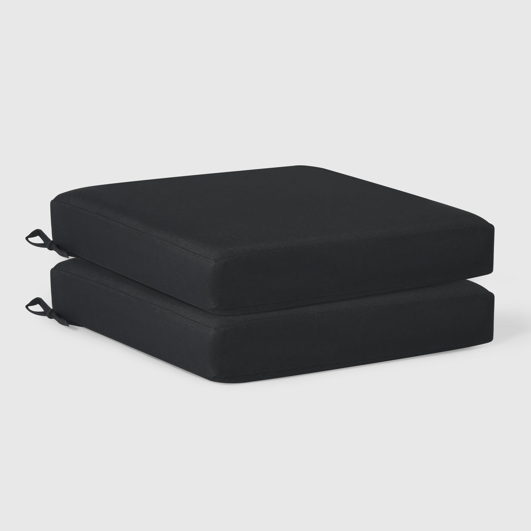 Solace Outdoor Patio Furniture Seat Chair Square Cushions Set of 2, 20" x 19"