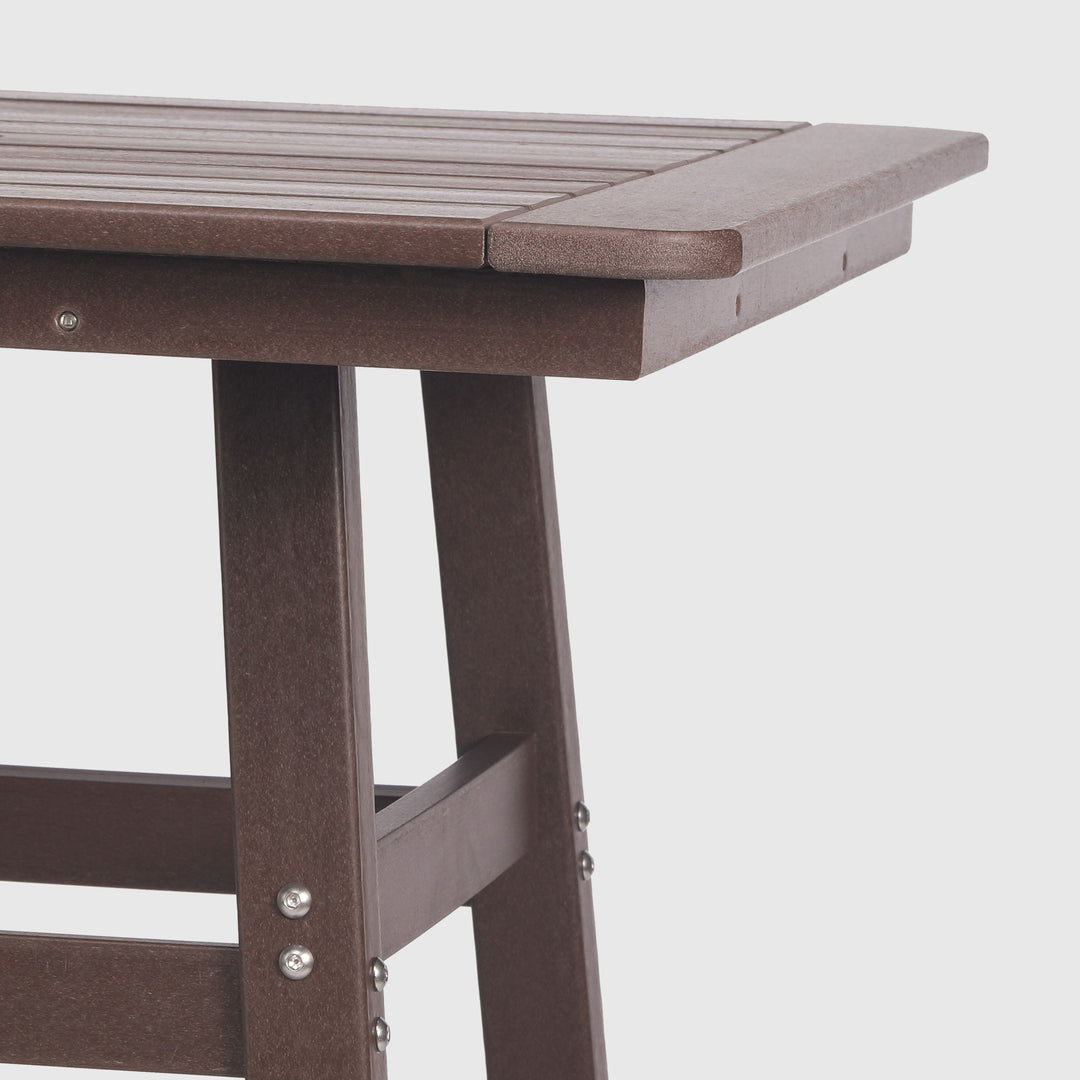 Malibu 30" Square Outdoor Patio Bistro Bar Table With Umbrella Hole