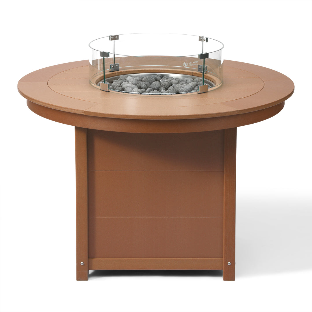 Helios 47" Modern Outdoor Patio Propane Gas Round Fire Pit Table