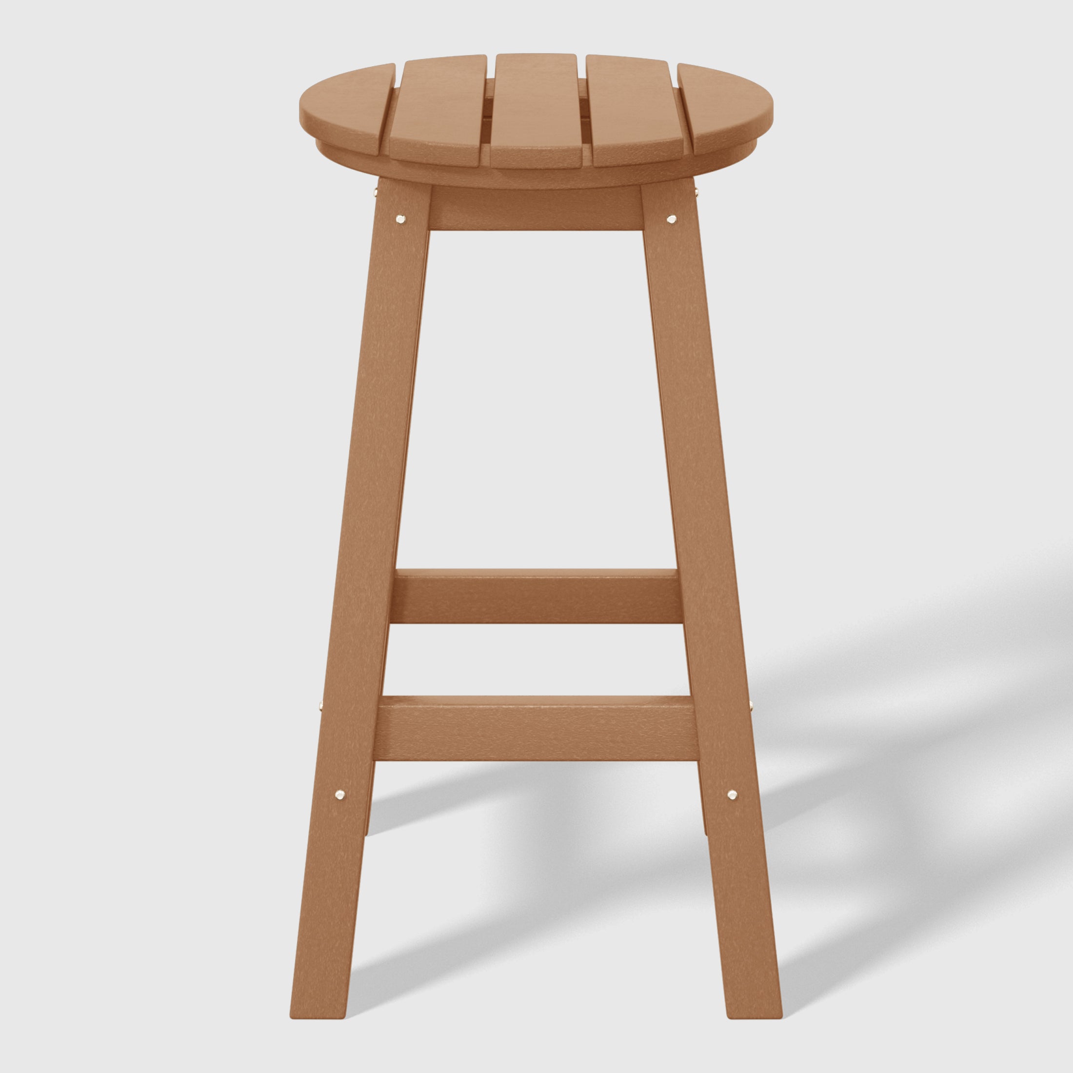 Malibu 24" HDPE Outdoor Patio Round Counter Height Bar Stool Set of 3