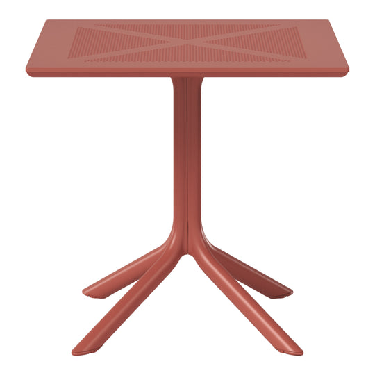 Playa 31.5" Square Plastic Outdoor Patio Dining Table for 4