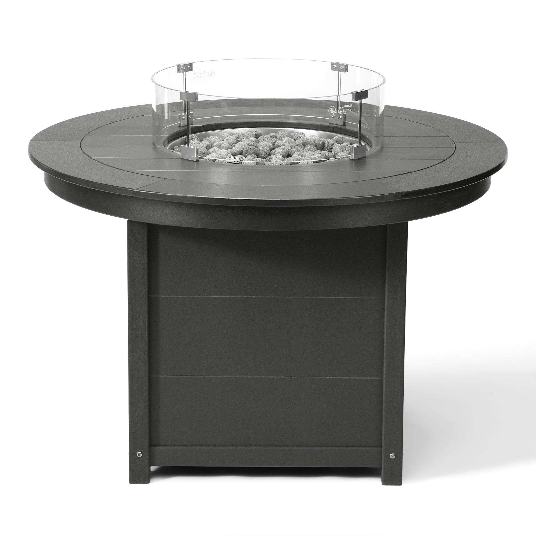 Helios 47" Modern Outdoor Patio Propane Gas Round Fire Pit Table
