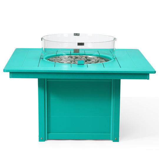 Helios 42" Modern Outdoor Patio Propane Square Fire Pit Table