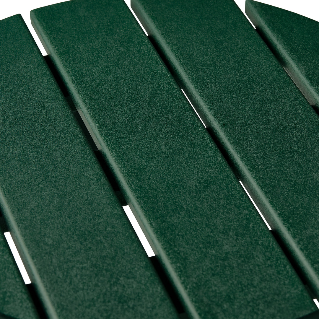 Malibu 3-Piece Outdoor Folding Adjustable Adirondack Chair with Cup Holder & Hideaway Ottoman and 18" Side Table