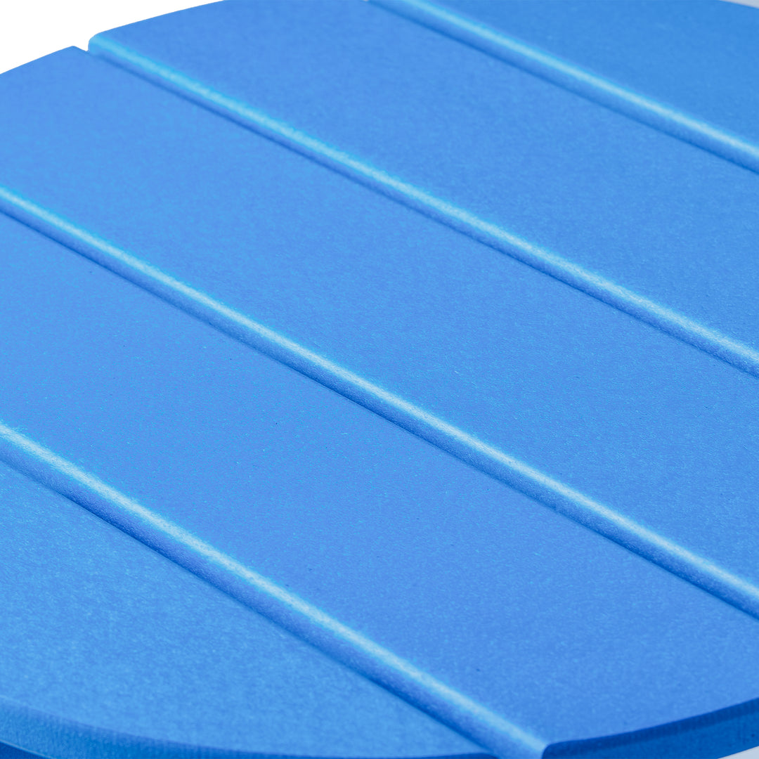 Malibu 3-Piece Outdoor Folding Adjustable Adirondack Chair with Cup Holder & Hideaway Ottoman and 18" Side Table