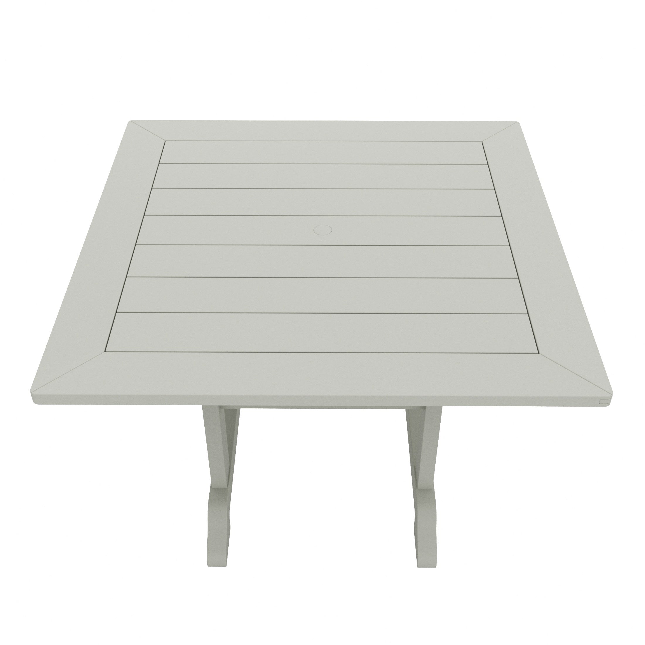 Malibu 5-Piece HDPE Square Patio Dining Table Set with Foldable Chairs
