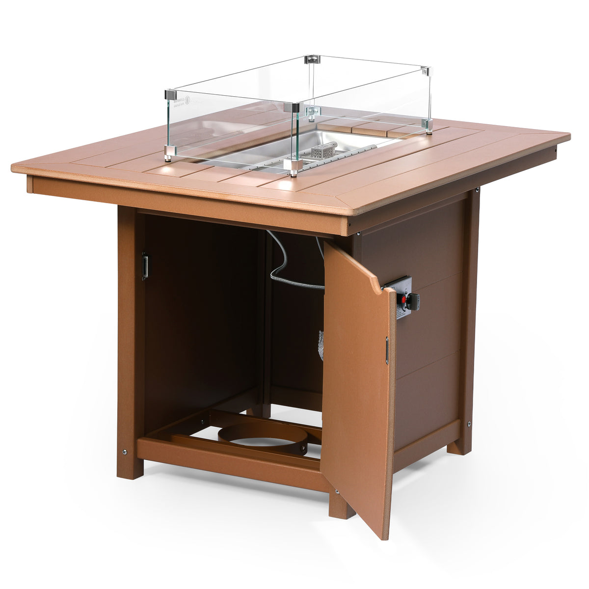 Helios 46" Modern Outdoor Patio Gas Propane Rectangular Fire Pit Table