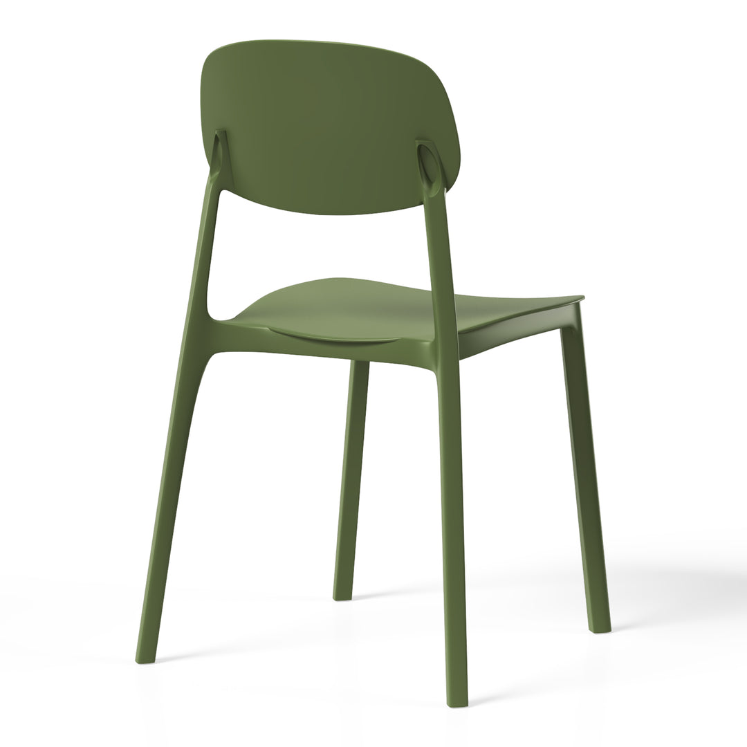 Playa Modern Stackable Polypropylene Plastic Patio Dining Chair (Set of 2)