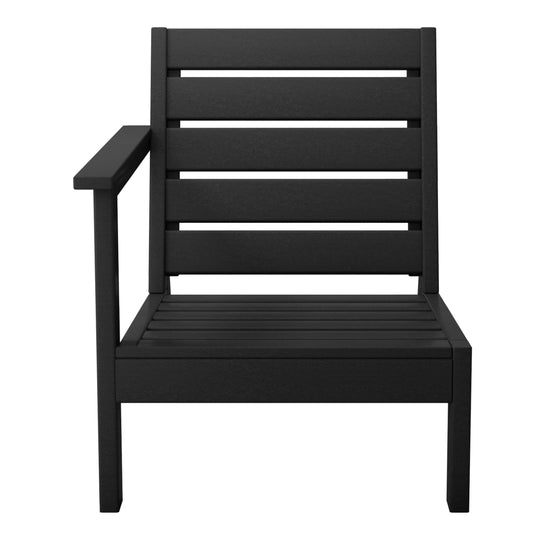 Avalon Outdoor Patio HDPE Left Arm Facing Deep Seating Corner Chair