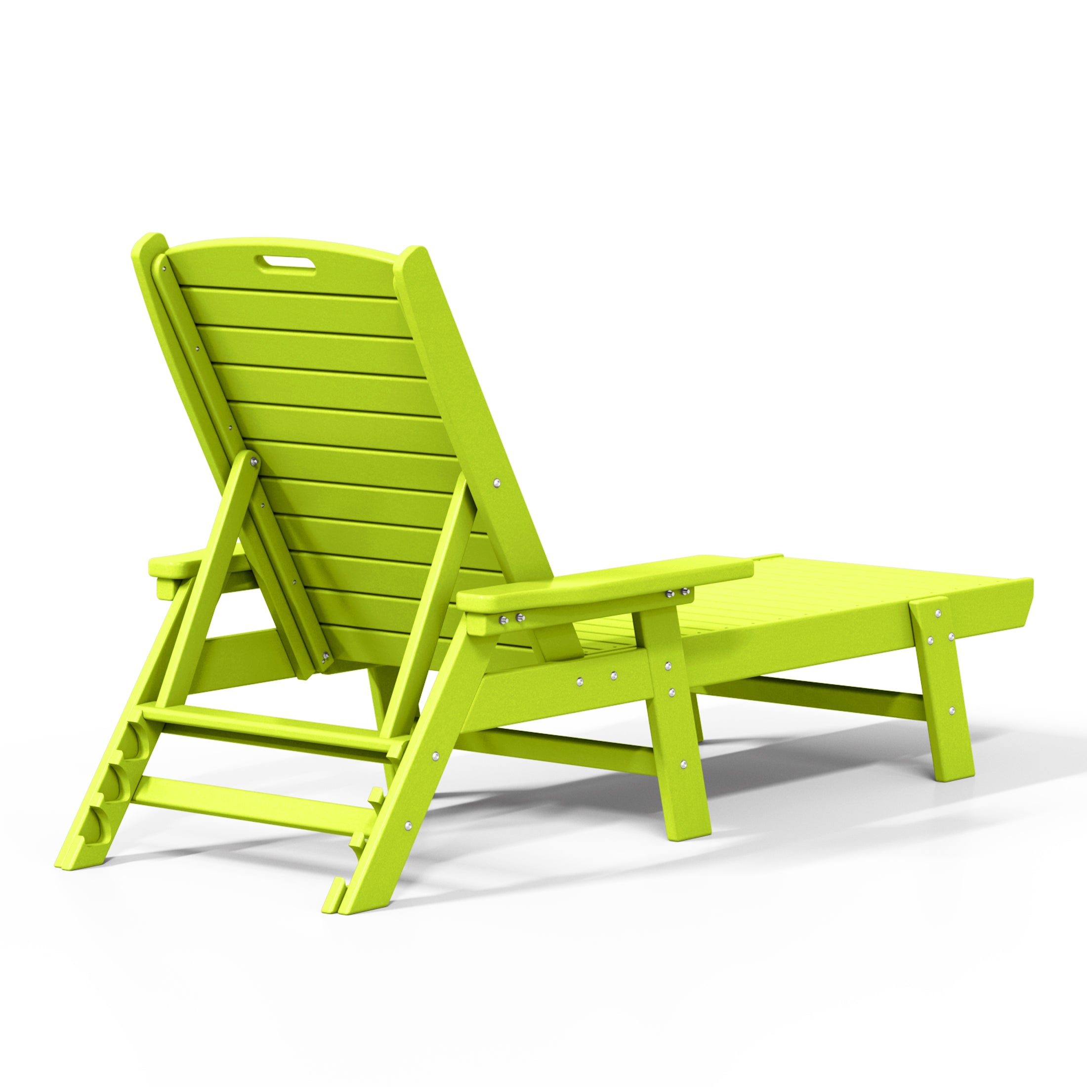 Malibu Poly Reclining Chaise Lounge Set With Table