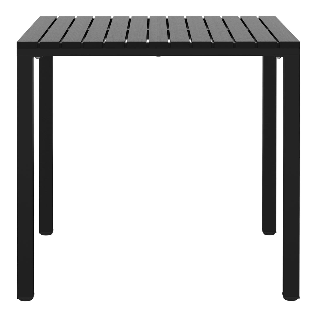 Playa 31.5" Iron Metal Frame Outdoor Square Patio Dining Table