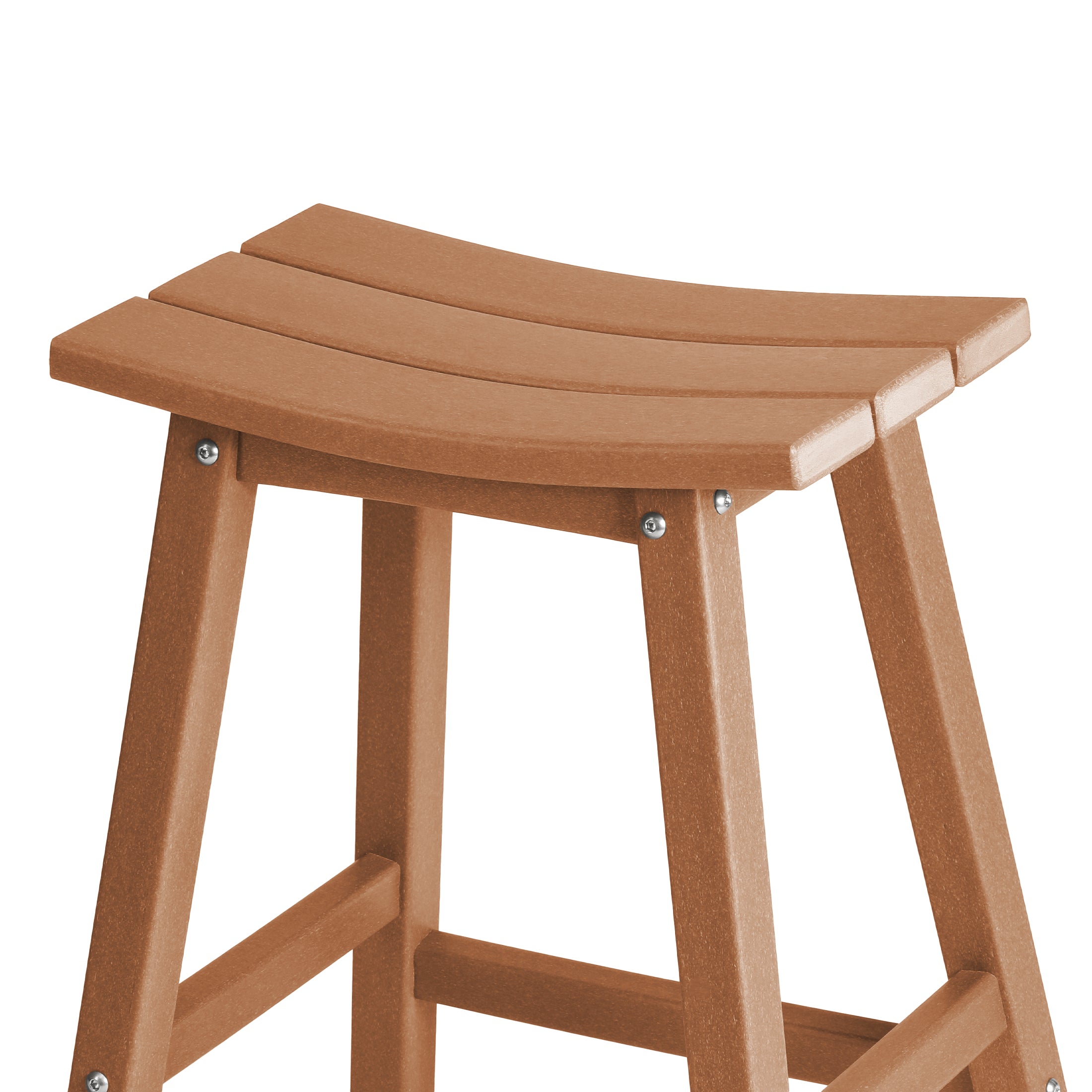 Malibu 24" HDPE Outdoor Patio Counter Height Bar Stools (Set of 2)