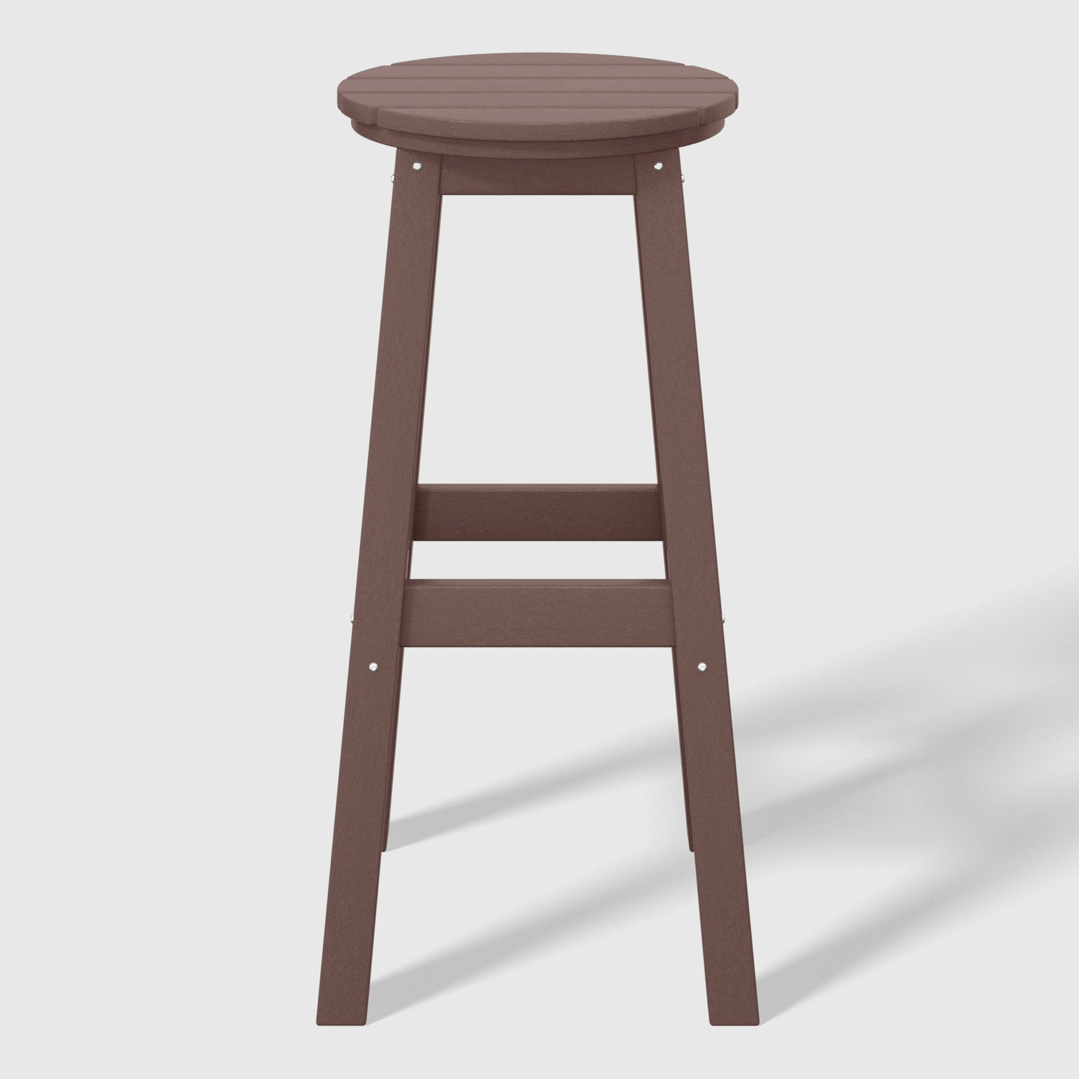 Malibu 29" HDPE Outdoor Patio Round Bar Stool Set of 2