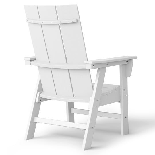 Ashore Outdoor Patio HDPE Plastic Modern Adirondack Dining Chair