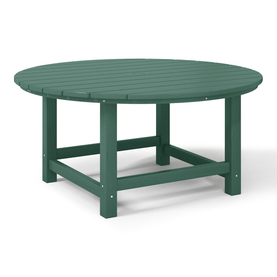 Malibu Low Outdoor HDPE Round Patio Coffee Table